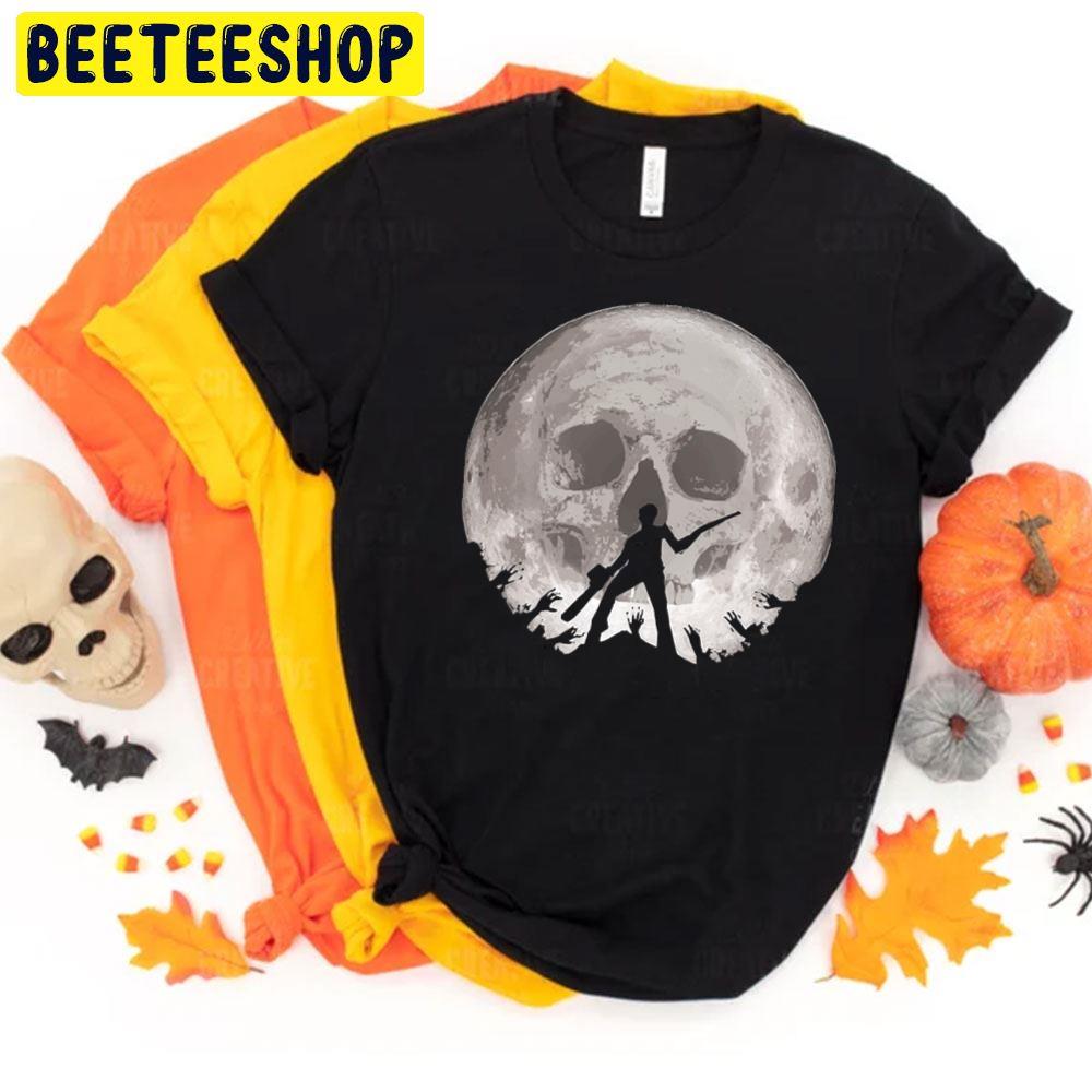 Skull Moon Evil Dead Halloween Trending Unisex T-Shirt Skull Moon Evil Dead Halloween Trending Unisex T-Shirt