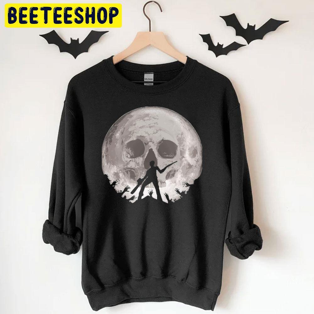 Skull Moon Evil Dead Halloween Trending Unisex T-Shirt Skull Moon Evil Dead Halloween Trending Unisex T-Shirt