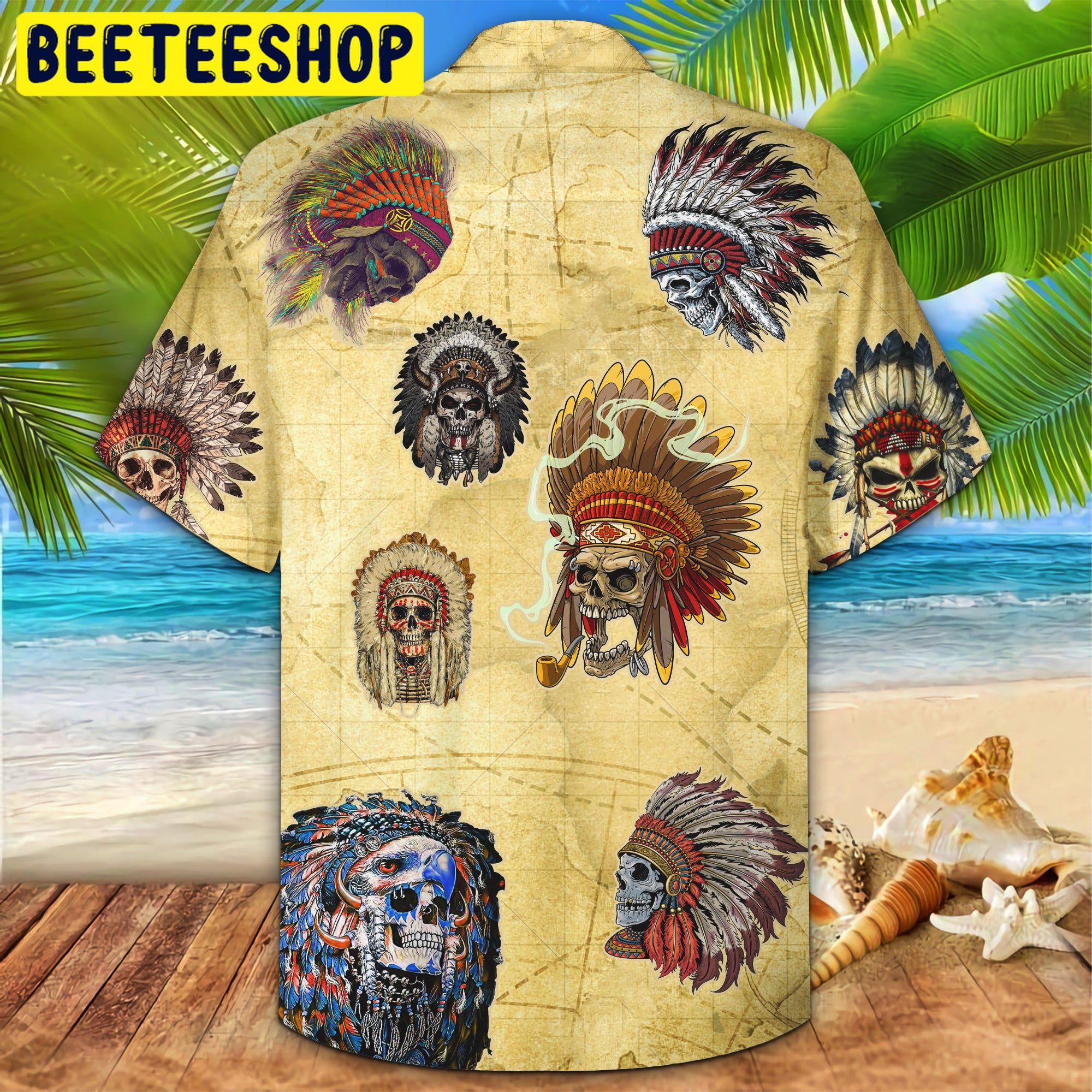 Skull Native Trending Hawaiian Shirt Skull Native Trending Hawaiian Shirt