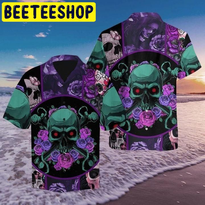 Skull Rose Hawaiian Shirt Skull Rose Hawaiian Shirt