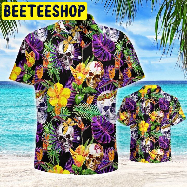 Skull Tropical Hawaiian Shirt Skull Tropical Hawaiian Shirt