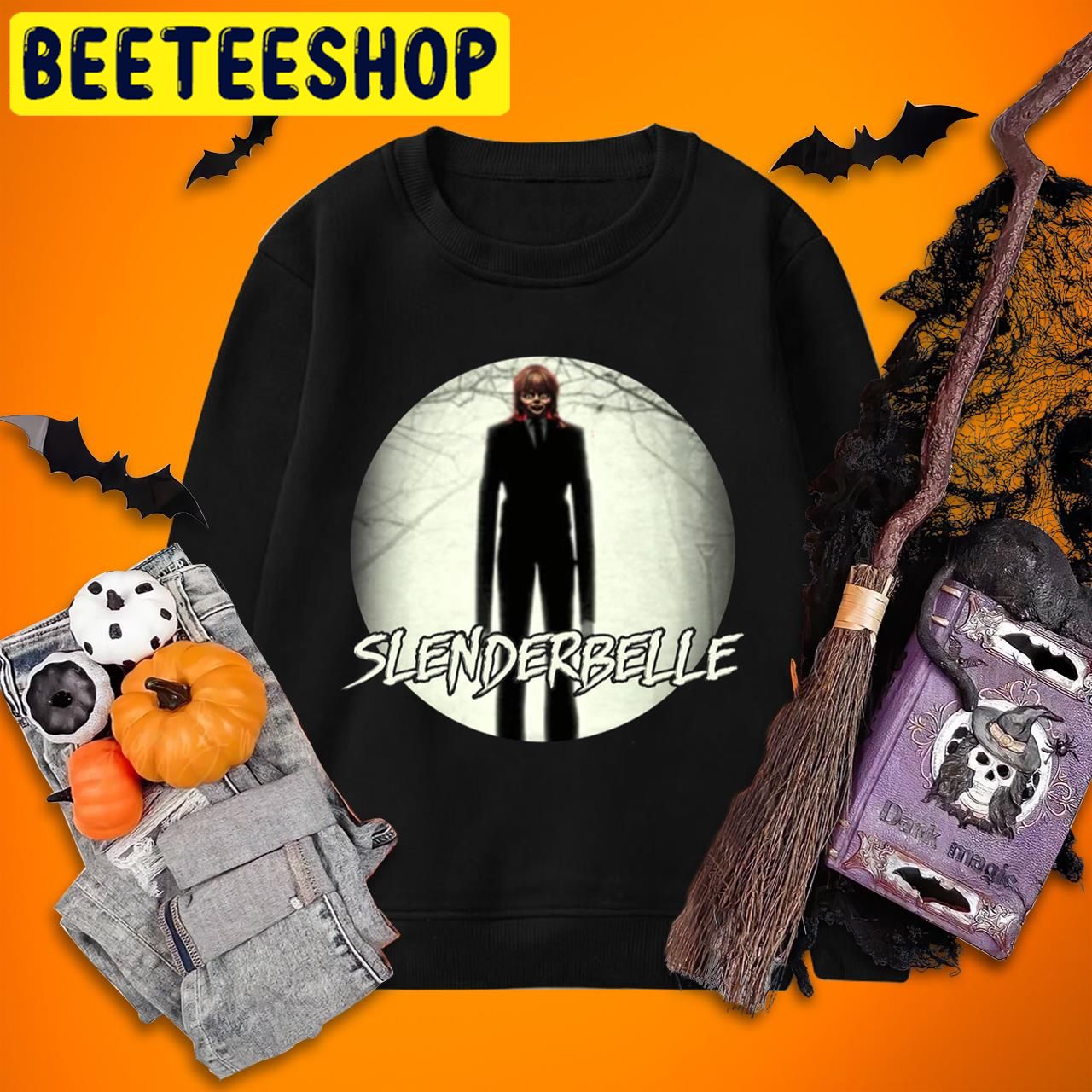 Slenderbelle Slenderman x Annabelle Funny For Halloween Trending Unisex T-Shirt Slenderbelle Slenderman x Annabelle Funny For Halloween Trending Unisex T-Shirt