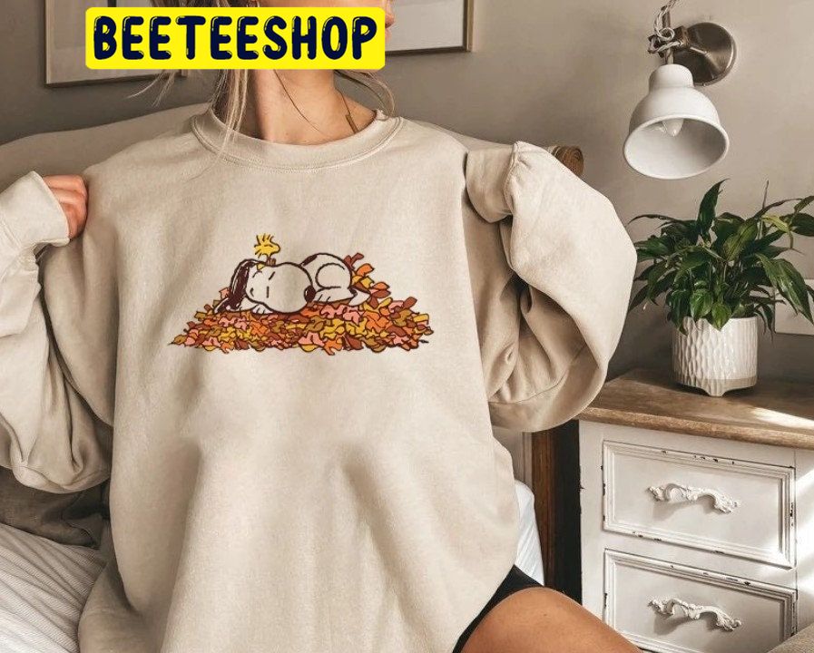 Snoopy Dog Autumn Mapple Leaves Trending Unisex Shirt Snoopy Dog Autumn Mapple Leaves Trending Unisex Shirt