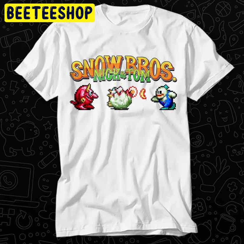 Snow Bros Retro Arcade 80s Game 8bit Pixel Art Trending Unisex Shirt Snow Bros Retro Arcade 80s Game 8bit Pixel Art Trending Unisex Shirt