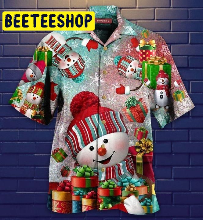 Snowman On Christmas Hawaiian Shirt Snowman On Christmas Hawaiian Shirt