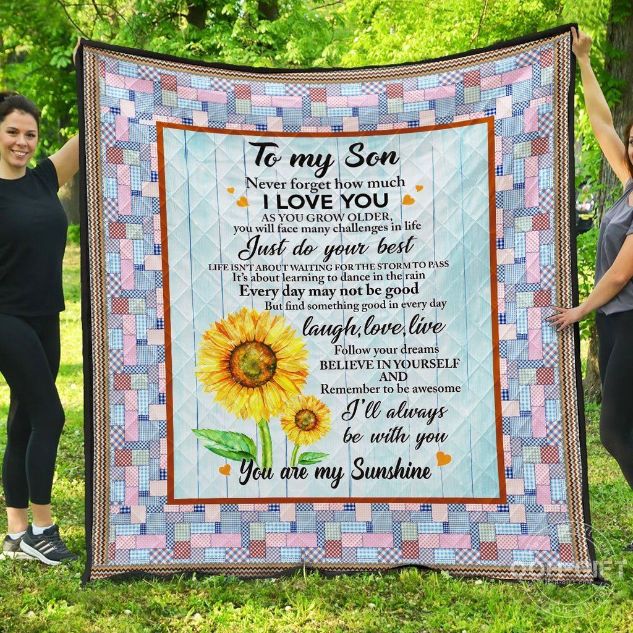 Son - You Are My Sunshine, Quilt Blanket Son - You Are My Sunshine, Quilt Blanket
