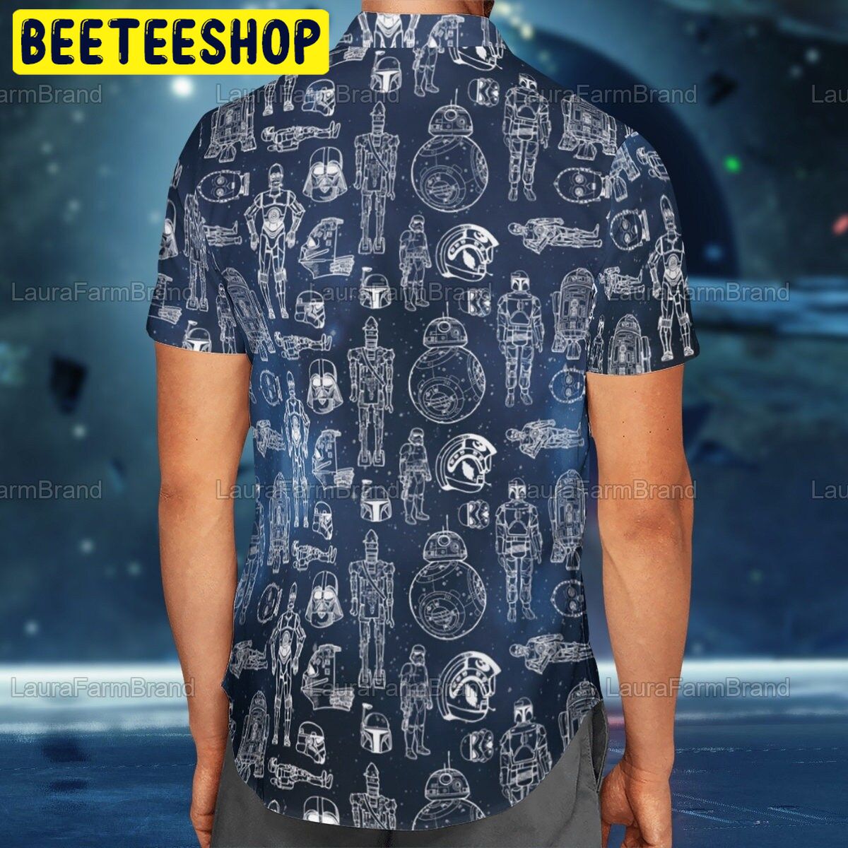 Space Ship Battle Star Wars Button Trending Hawaiian Shirt Space Ship Battle Star Wars Button Trending Hawaiian Shirt