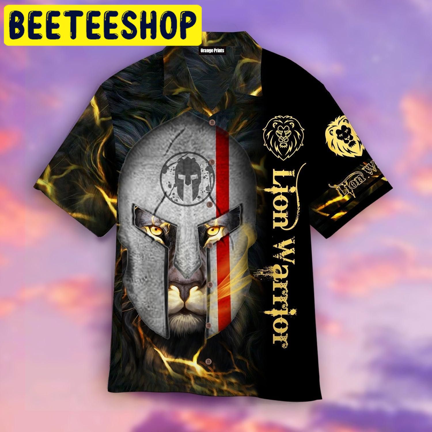 Spartan Lion Warrior Hawaiian Shirt Spartan Lion Warrior Hawaiian Shirt