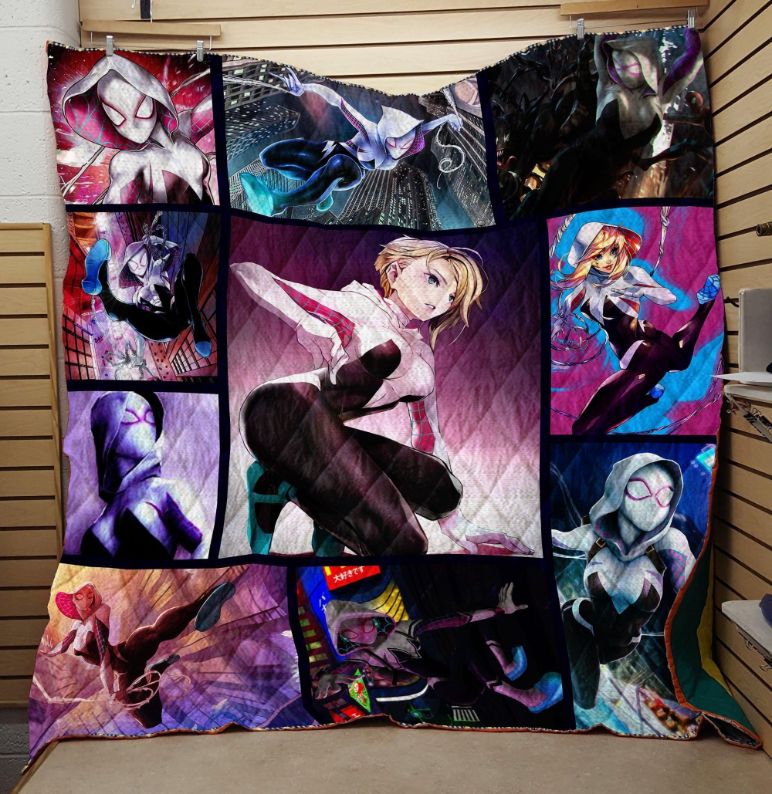 Spider Woman Gwen Quilt Blanket Spider Woman Gwen Quilt Blanket