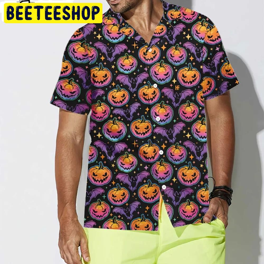 Spirit Aloha Pumpkin Bat Funny Hawaiian Beach Halloween Hawaiian Shirt Spirit Aloha Pumpkin Bat Funny Hawaiian Beach Halloween Hawaiian Shirt
