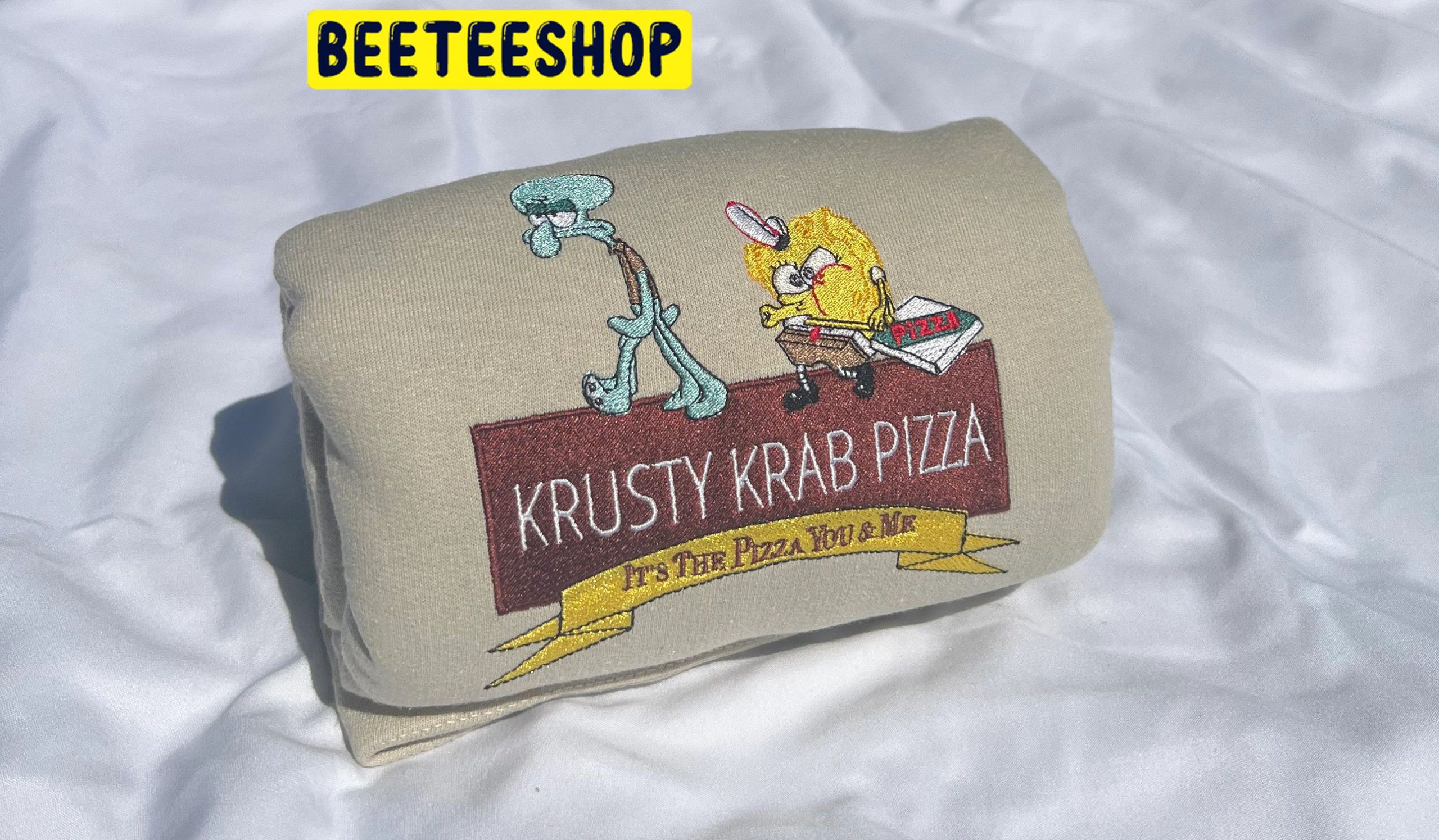 Sponge X Squidward Krusty Krab Pizza Humorous Vintage Trending Unisex Shirt Sponge X Squidward Krusty Krab Pizza Humorous Vintage Trending Unisex Shirt