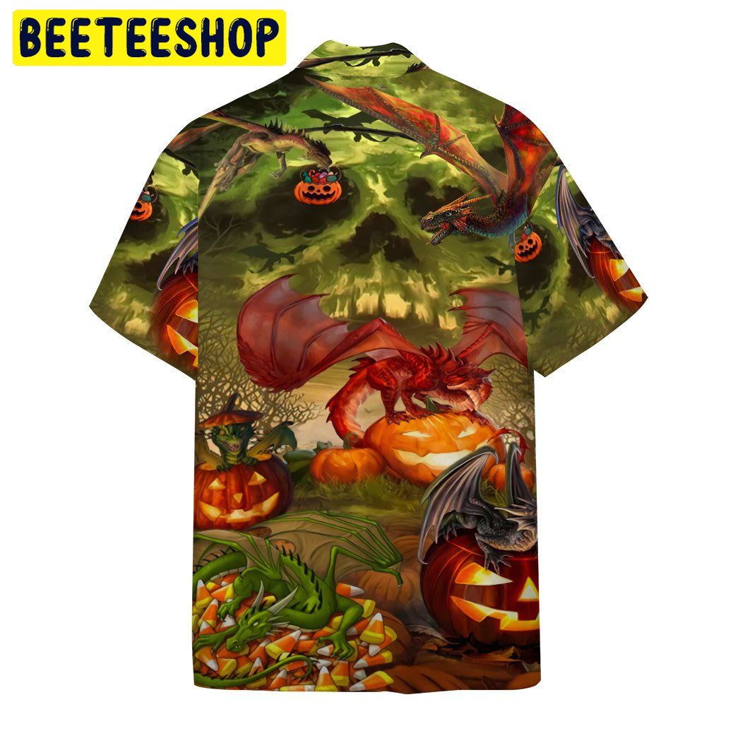 Spooky Dragon Halloween Custom Trending Hawaiian Shirt Spooky Dragon Halloween Custom Trending Hawaiian Shirt