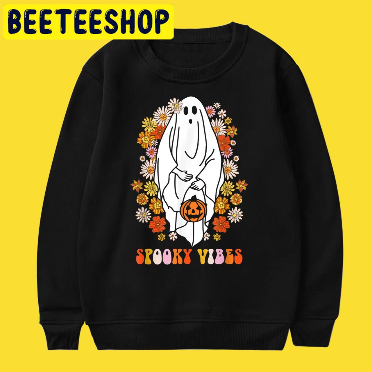 Spooky Vibes Funny Groovy Hippie Ghost Spooky Ghost Halloween Trending Unisex T-Shirt Spooky Vibes Funny Groovy Hippie Ghost Spooky Ghost Halloween Trending Unisex T-Shirt