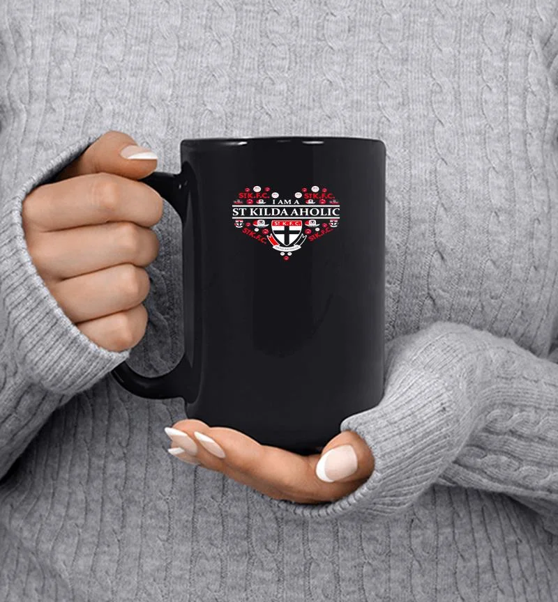 St Kilda Football Club ST Kilda Aholic Heart Mug St Kilda Football Club ST Kilda Aholic Heart Mug