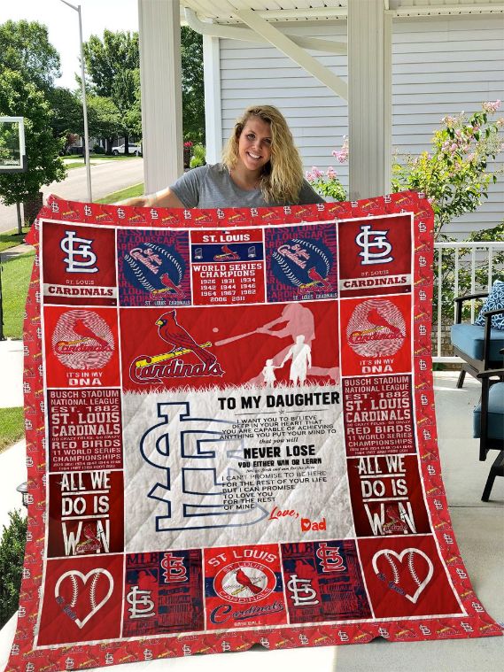 St. Louis Cardinals - To My Daughter - Love Dad Quilt Blanket St. Louis Cardinals - To My Daughter - Love Dad Quilt Blanket