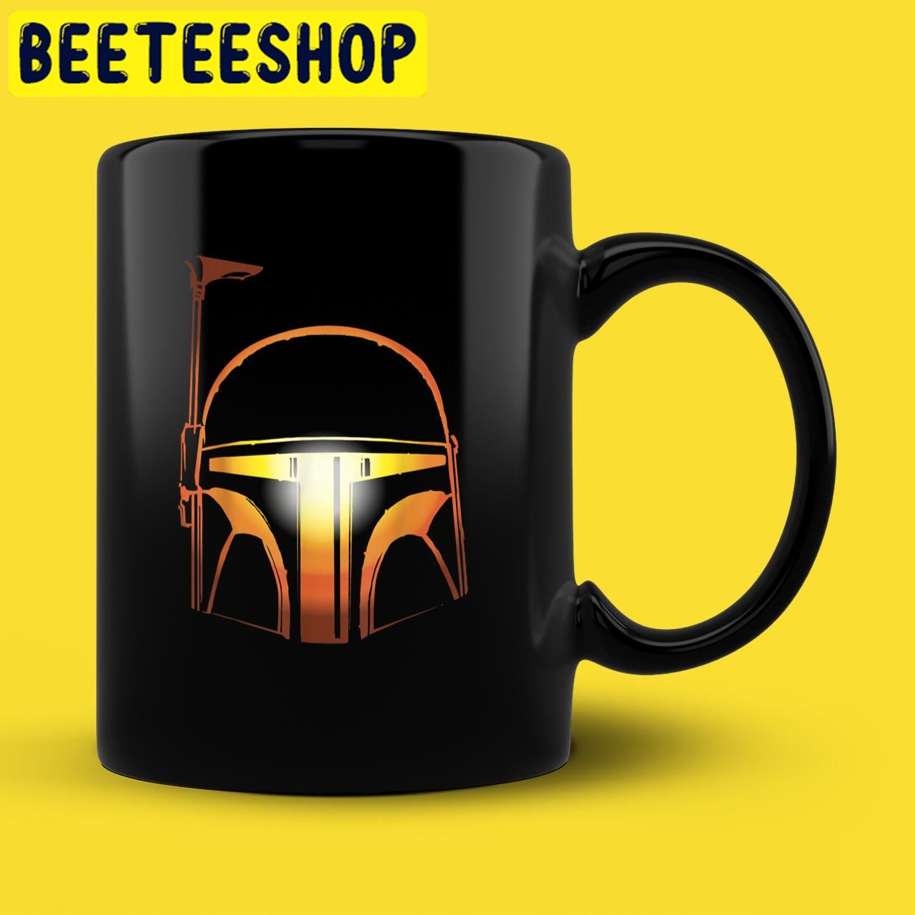 Star Wars Boba Fett Orange Helmet Glow Halloween Trending Unisex T-Shirt Star Wars Boba Fett Orange Helmet Glow Halloween Trending Unisex T-Shirt