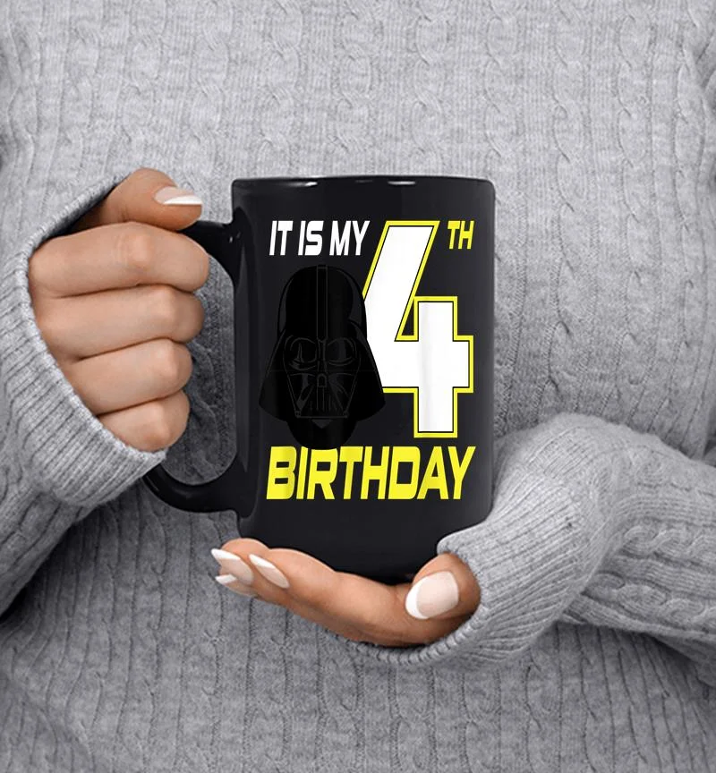 Star Wars Darth Vader 4th Birthday Mug Star Wars Darth Vader 4th Birthday Mug