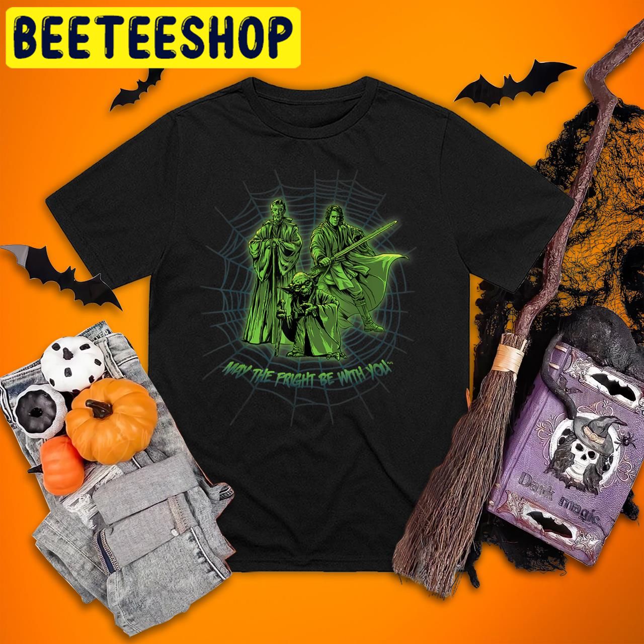 Star Wars Jedis May The Fright Be With You Star Wars Halloween Trending Unisex T-Shirt Star Wars Jedis May The Fright Be With You Star Wars Halloween Trending Unisex T-Shirt