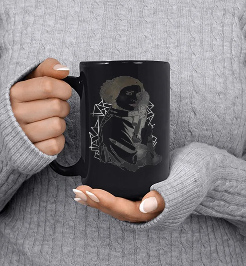 Star Wars Princess Leia Geometric Line Drawing Mug Star Wars Princess Leia Geometric Line Drawing Mug