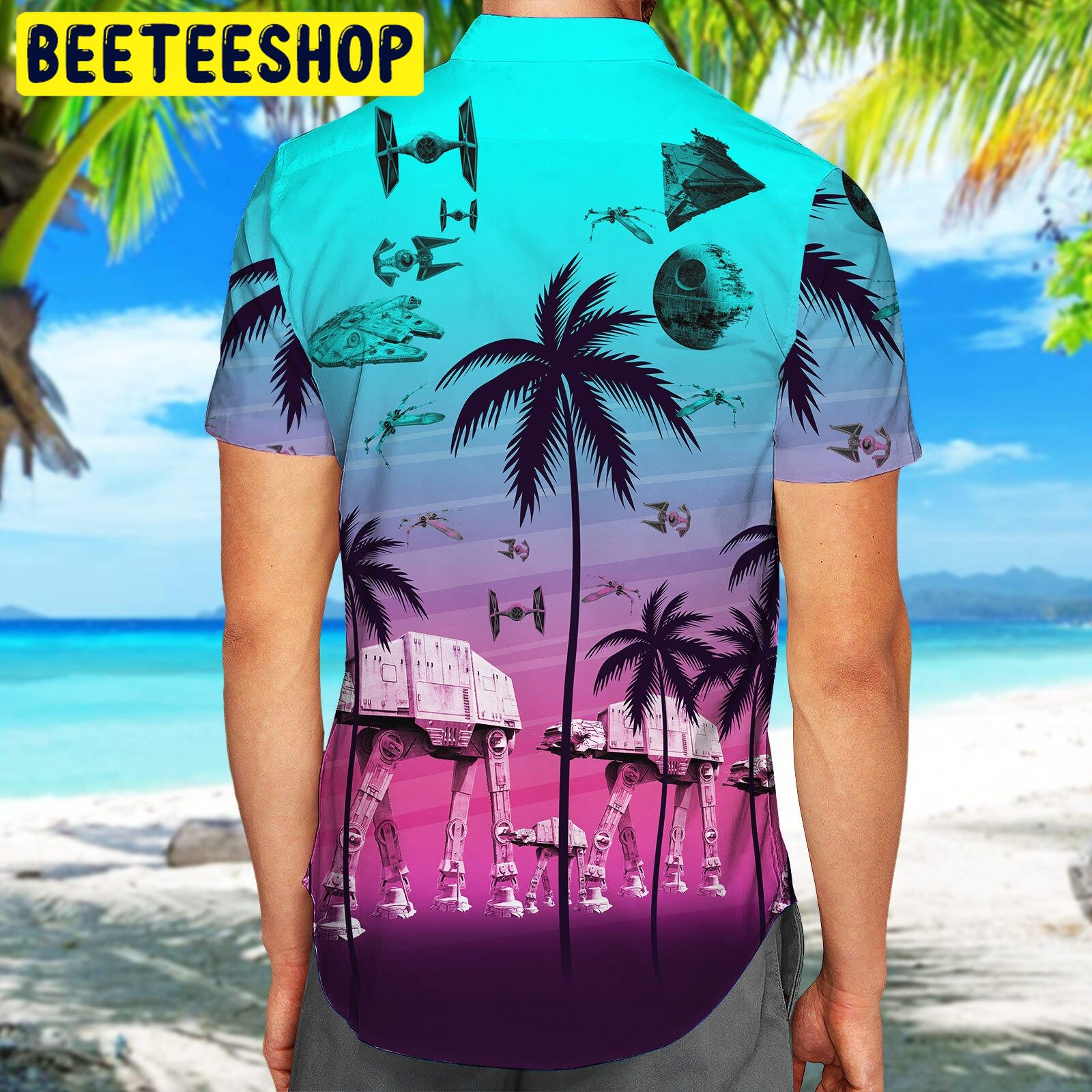 Star Wars Retro Tropical Trending Hawaiian Shirt Star Wars Retro Tropical Trending Hawaiian Shirt