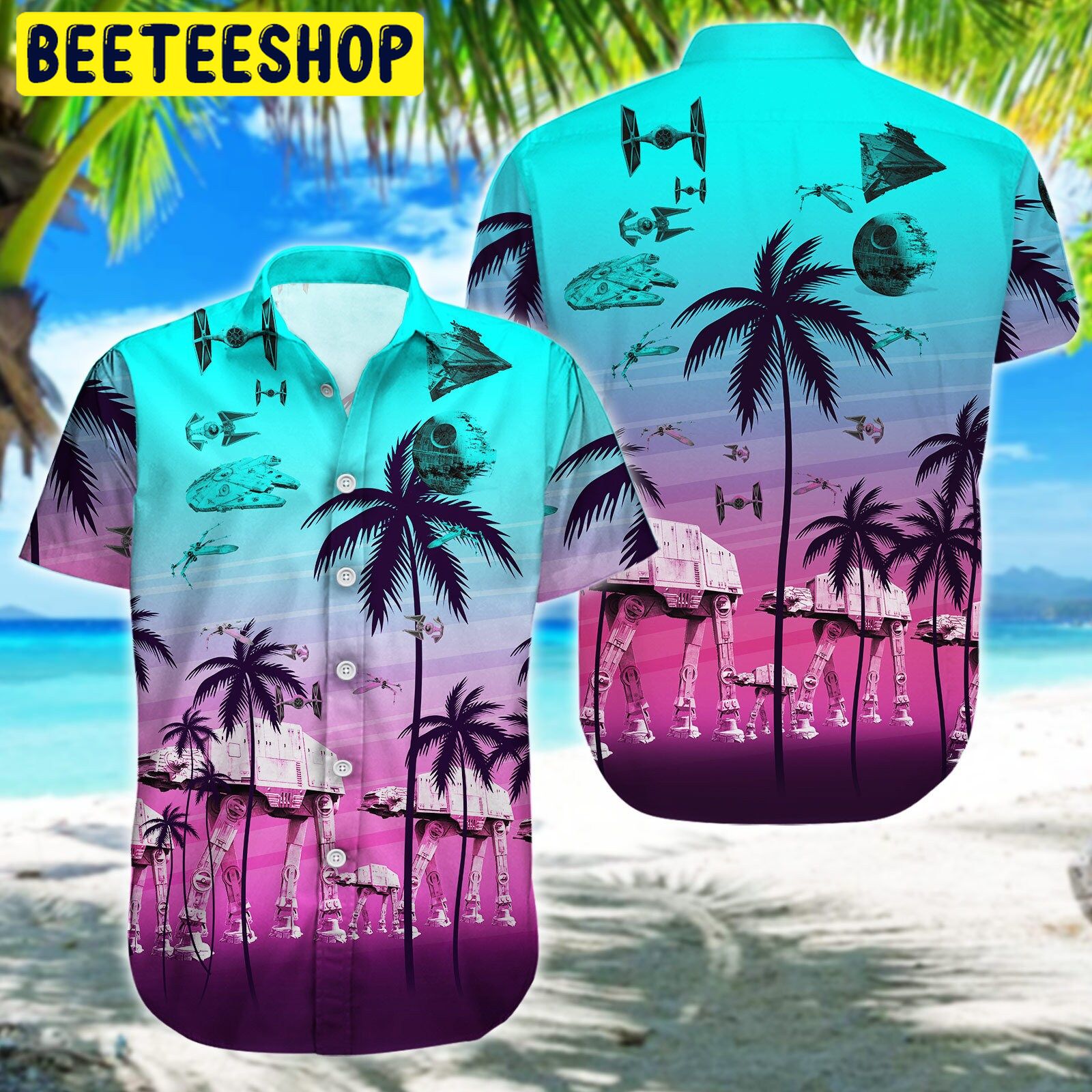 Star Wars Retro Tropical Trending Hawaiian Shirt Star Wars Retro Tropical Trending Hawaiian Shirt