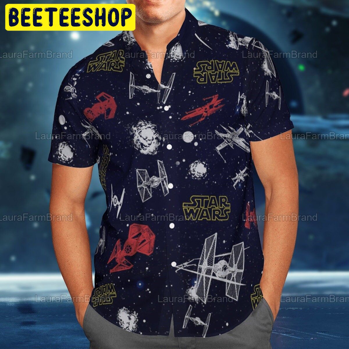 Star Wars Space Ship Battle Trending Hawaiian Shirt Star Wars Space Ship Battle Trending Hawaiian Shirt