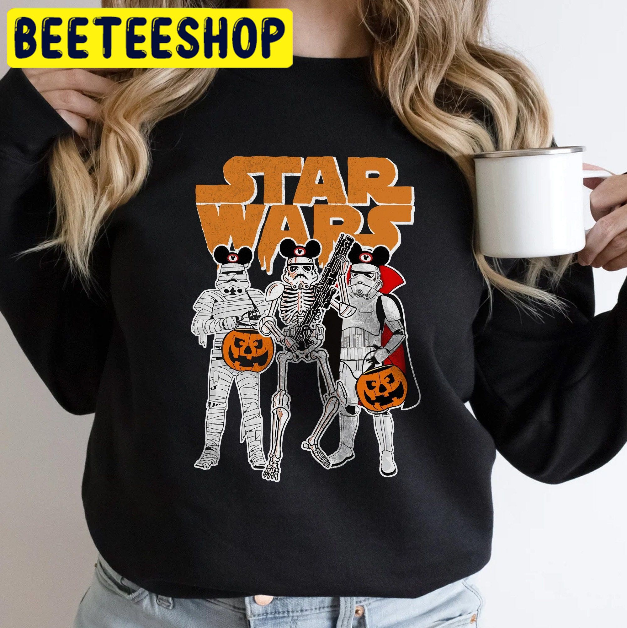 Star Wars Stormtrooper Skeleton Mickey Ears HalloweenTrending Unisex Shirt Star Wars Stormtrooper Skeleton Mickey Ears HalloweenTrending Unisex Shirt