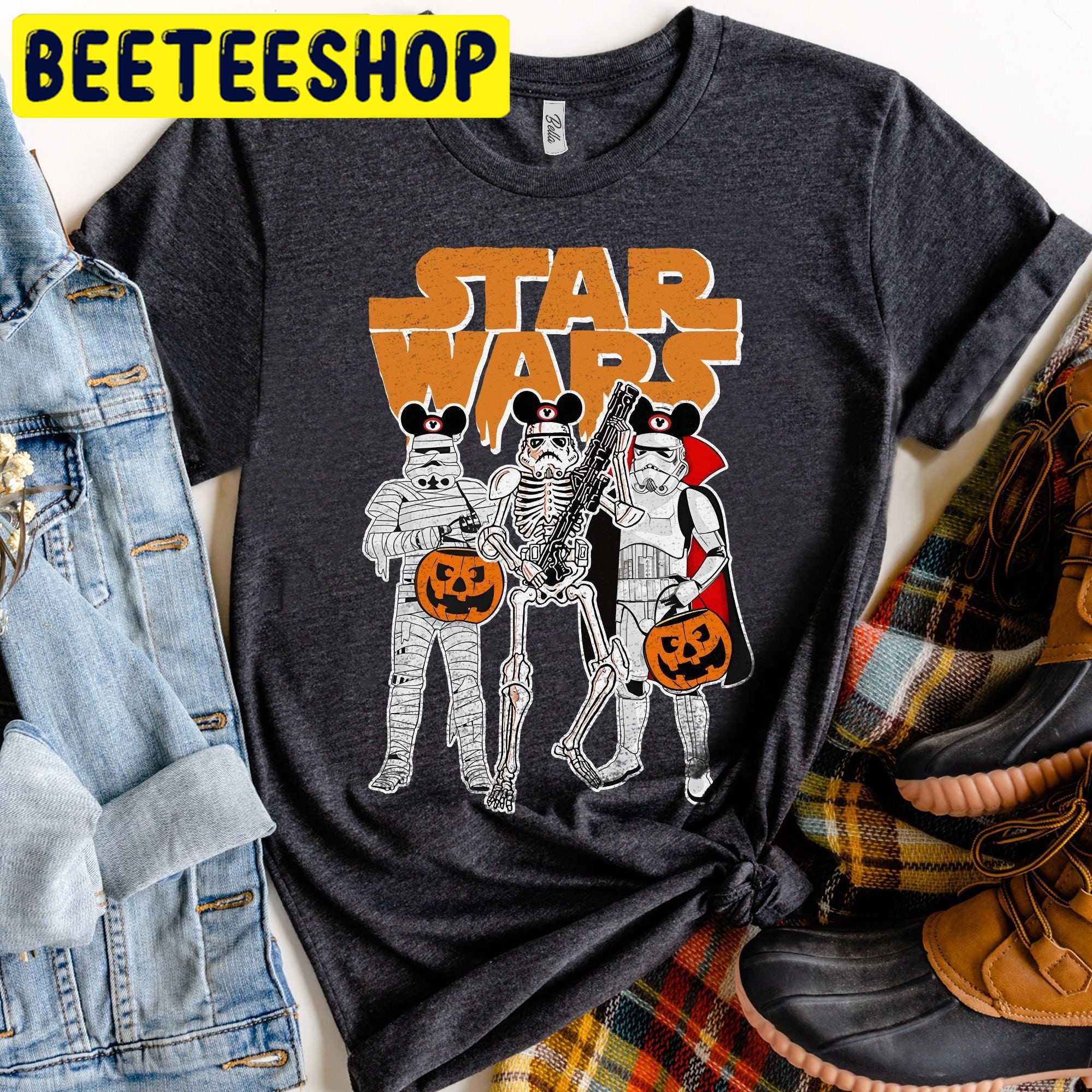 Star Wars Stormtrooper Skeleton Mickey Ears HalloweenTrending Unisex Shirt Star Wars Stormtrooper Skeleton Mickey Ears HalloweenTrending Unisex Shirt