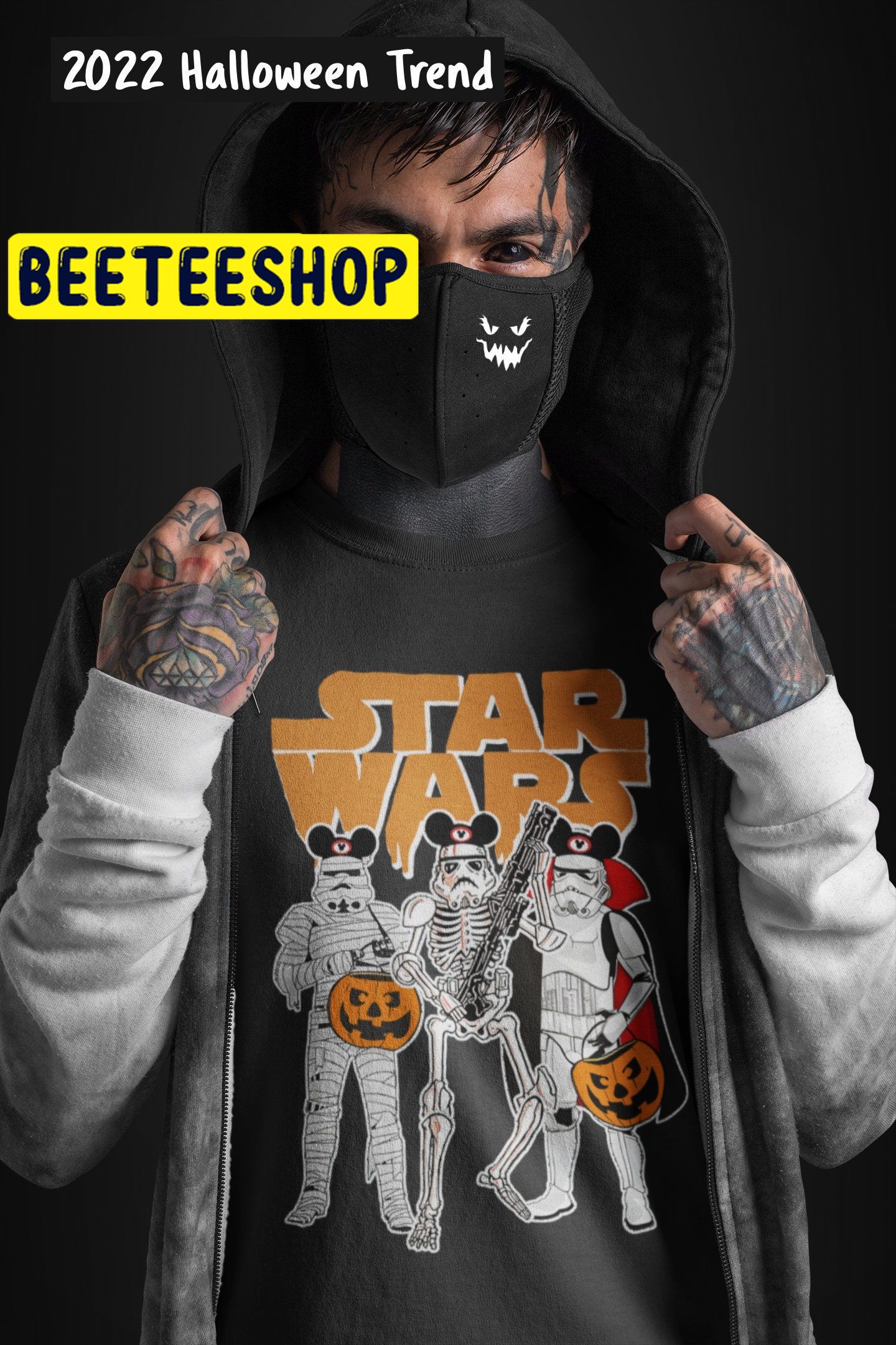 Star Wars Stormtrooper Skeleton Mickey Ears HalloweenTrending Unisex Shirt Star Wars Stormtrooper Skeleton Mickey Ears HalloweenTrending Unisex Shirt