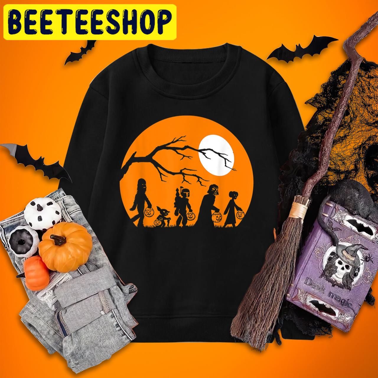 Star Wars Trick Or Treat Silhouette Halloween Trending Unisex T-Shirt Star Wars Trick Or Treat Silhouette Halloween Trending Unisex T-Shirt