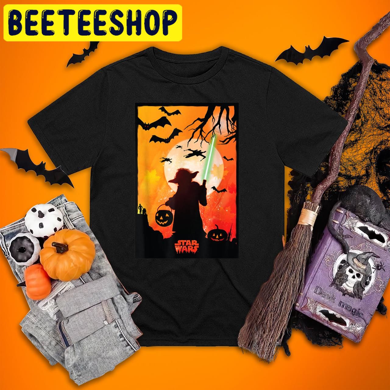 Star Wars Yoda Silhouette Halloween Trending Unisex T-Shirt Star Wars Yoda Silhouette Halloween Trending Unisex T-Shirt
