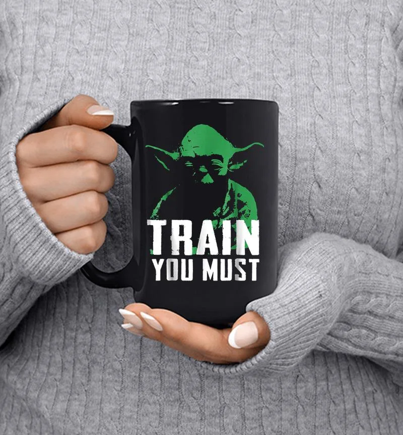 Star Wars Yoda Train You Must Green Graphic Mug Star Wars Yoda Train You Must Green Graphic Mug