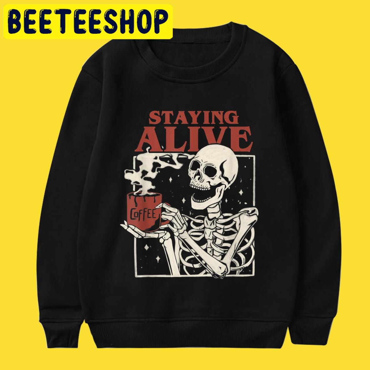 Staying Alive Skeleton 2022 Halloween Trending Unisex T-Shirt Staying Alive Skeleton 2022 Halloween Trending Unisex T-Shirt