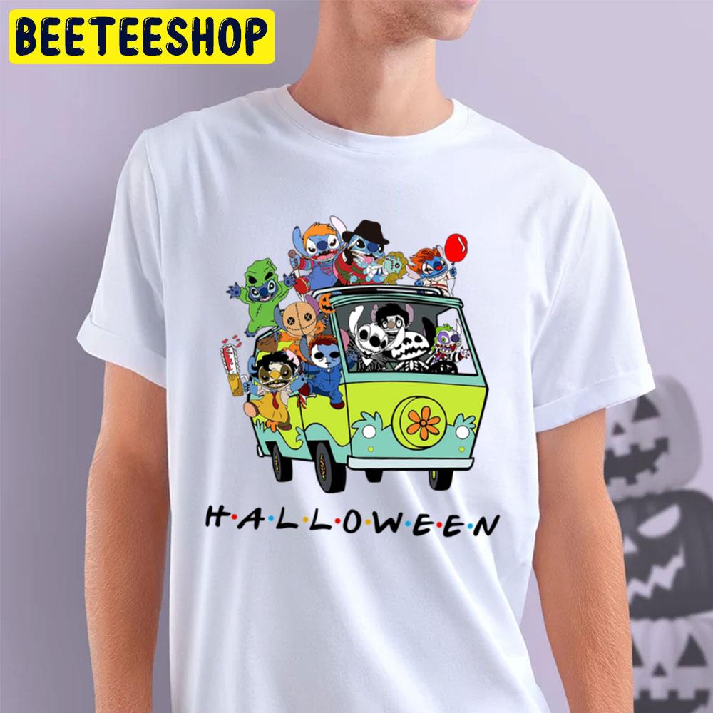 Stitch And Friends Horror Movie Halloween Trending Unisex T-Shirt Stitch And Friends Horror Movie Halloween Trending Unisex T-Shirt