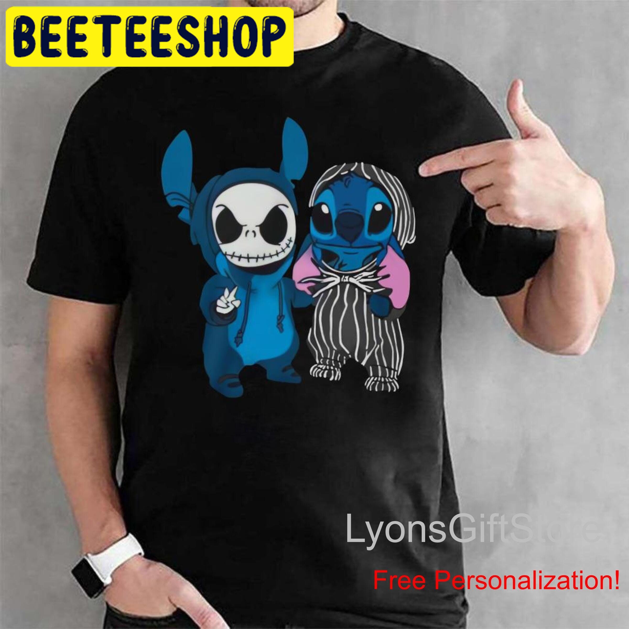 Stitch And Jack Skellington Funny Best Friends HalloweenTrending Unisex Shirt Stitch And Jack Skellington Funny Best Friends HalloweenTrending Unisex Shirt