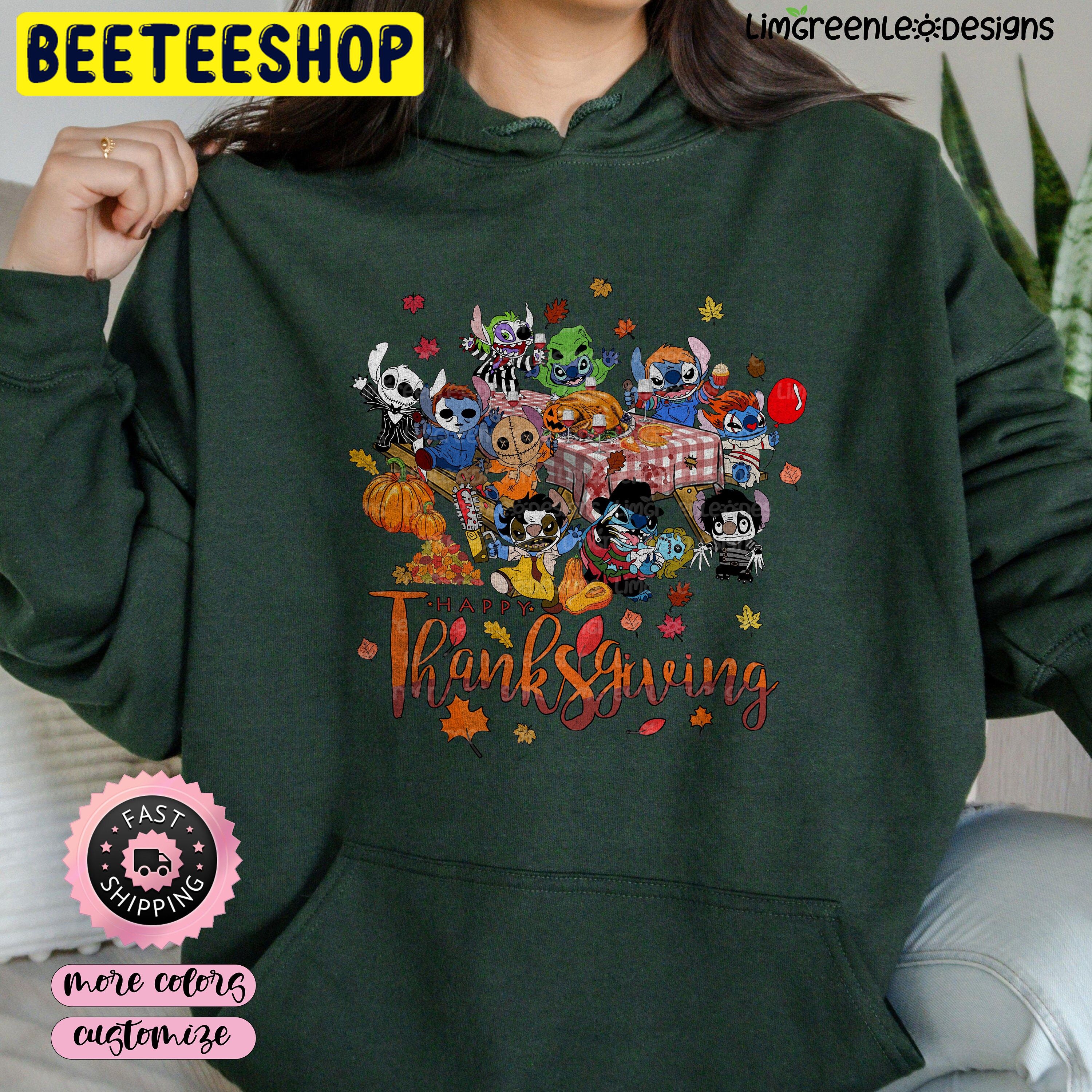 Stitch Cosplay Horror Killer Happy Thanksgiving Trending Unisex Shirt Stitch Cosplay Horror Killer Happy Thanksgiving Trending Unisex Shirt