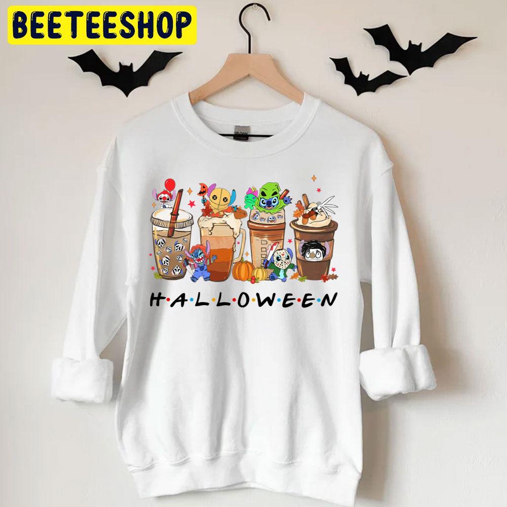 Stitch Horror Killer Fall Coffee Cup Halloween Trending Unisex T-Shirt Stitch Horror Killer Fall Coffee Cup Halloween Trending Unisex T-Shirt