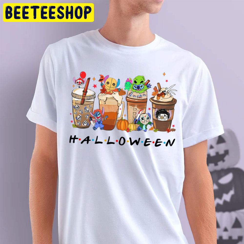 Stitch Horror Killer Fall Coffee Cup Halloween Trending Unisex T-Shirt Stitch Horror Killer Fall Coffee Cup Halloween Trending Unisex T-Shirt