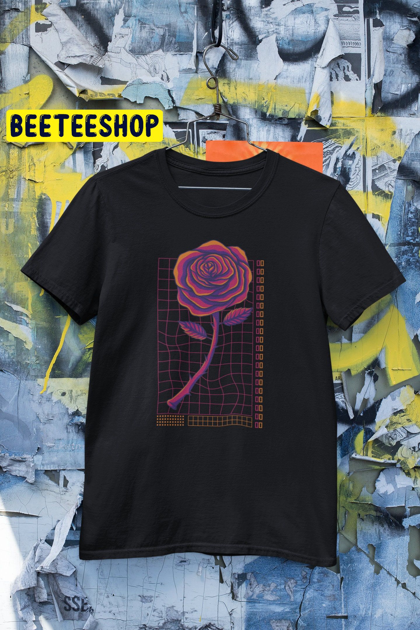 Streetwear Rose Futuristic Retrowave Vaporwave Trending Unisex Shirt Streetwear Rose Futuristic Retrowave Vaporwave Trending Unisex Shirt