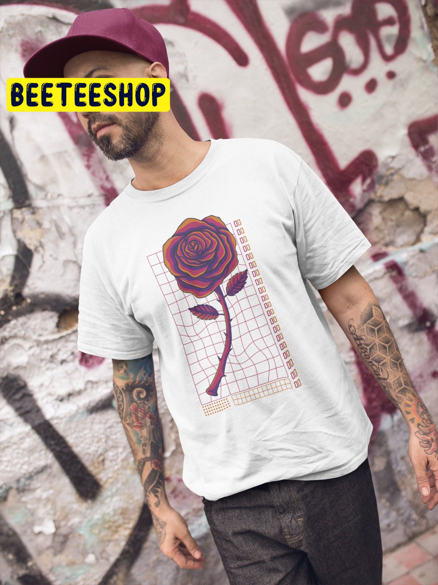 Streetwear Rose Futuristic Retrowave Vaporwave Trending Unisex Shirt Streetwear Rose Futuristic Retrowave Vaporwave Trending Unisex Shirt