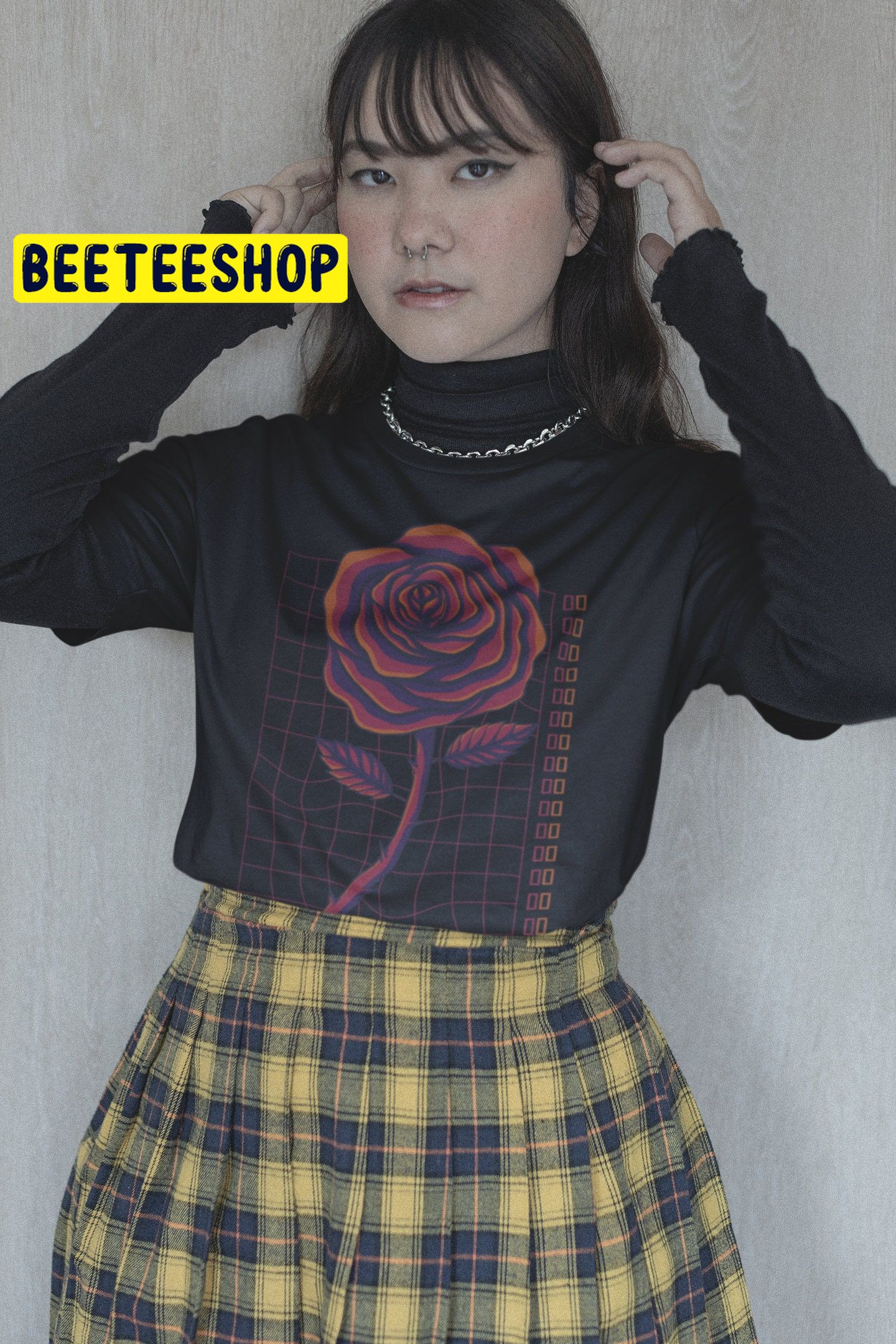 Streetwear Rose Futuristic Retrowave Vaporwave Trending Unisex Shirt Streetwear Rose Futuristic Retrowave Vaporwave Trending Unisex Shirt