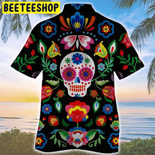Sugar Skull Pattern Trending Hawaiian Shirt Sugar Skull Pattern Trending Hawaiian Shirt