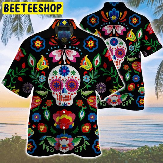 Sugar Skull Pattern Trending Hawaiian Shirt Sugar Skull Pattern Trending Hawaiian Shirt