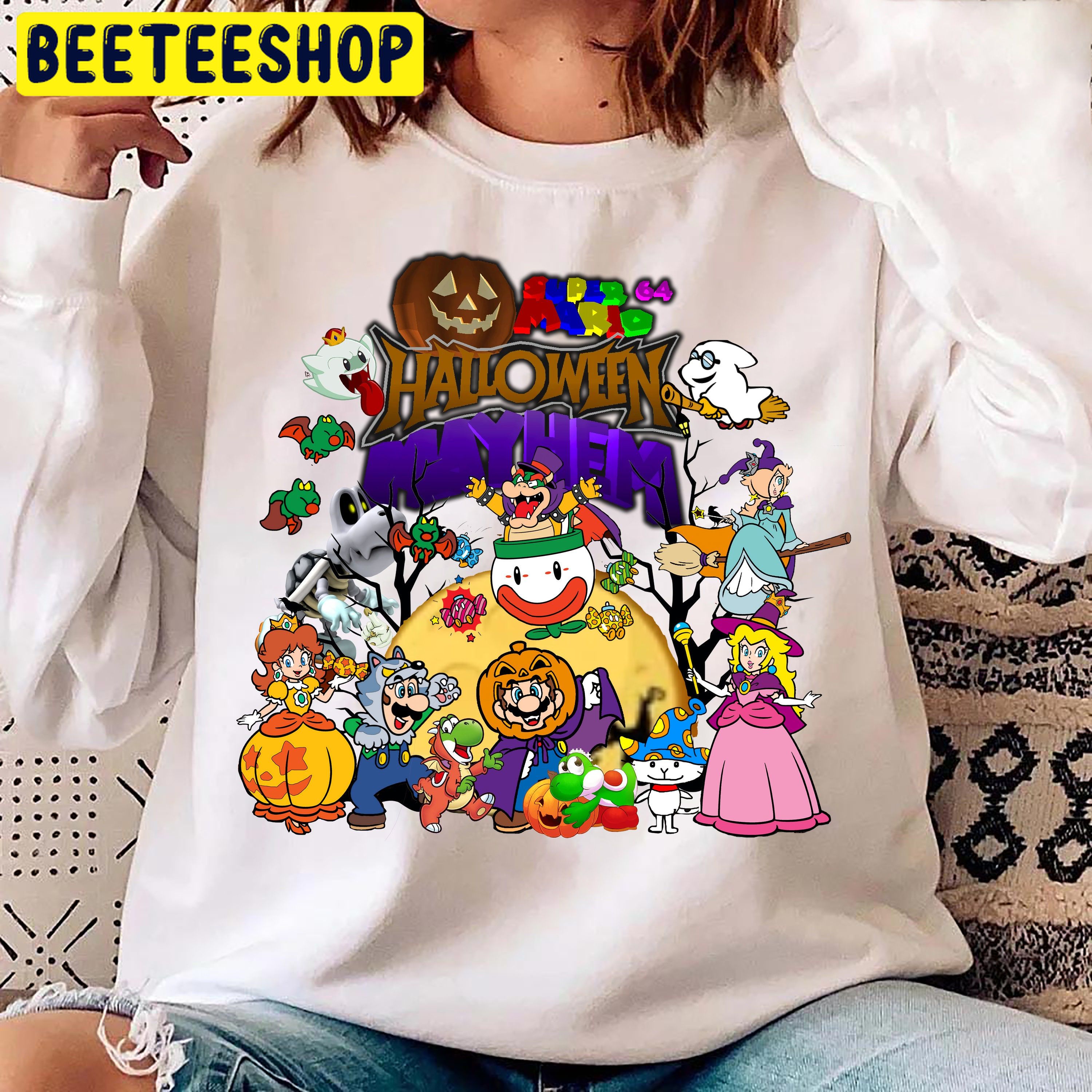 Super Mario Family Halloween Trending Unisex Shirt Super Mario Family Halloween Trending Unisex Shirt