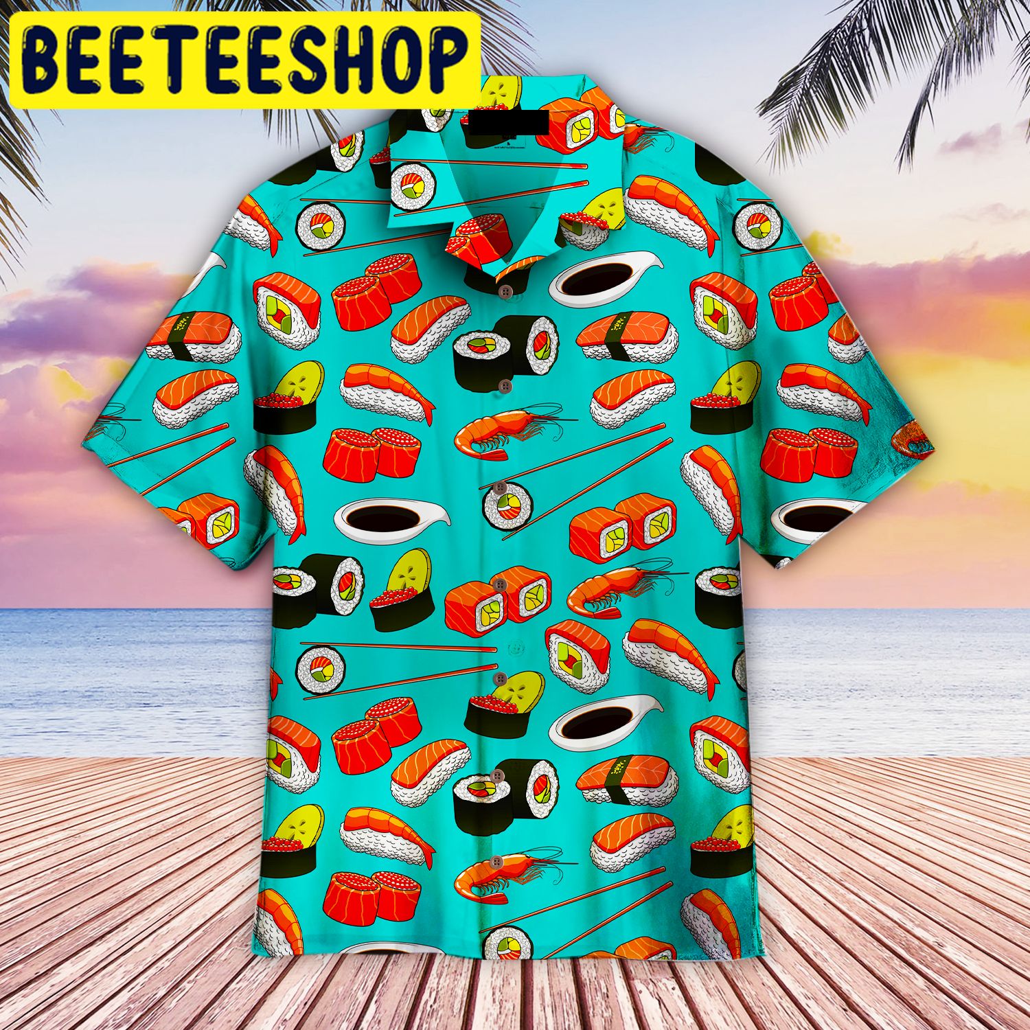 Sushi Rolls Japanese Seafood Hawaiian Shirt Sushi Rolls Japanese Seafood Hawaiian Shirt