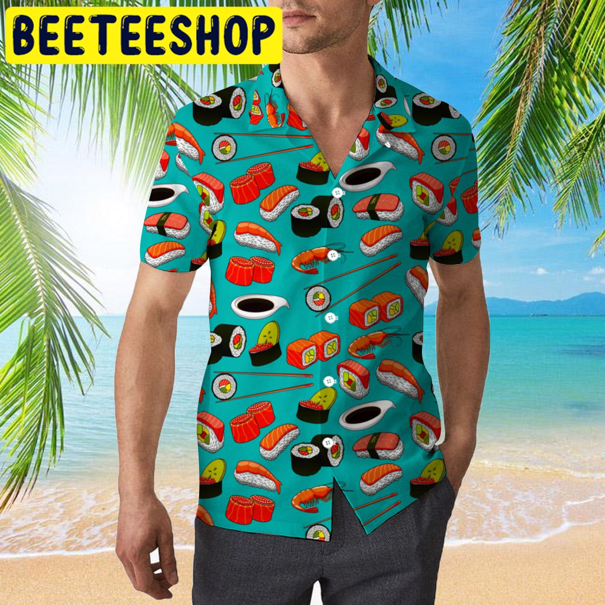 Sushi Rolls Japanese Seafood Hawaiian Shirt Sushi Rolls Japanese Seafood Hawaiian Shirt