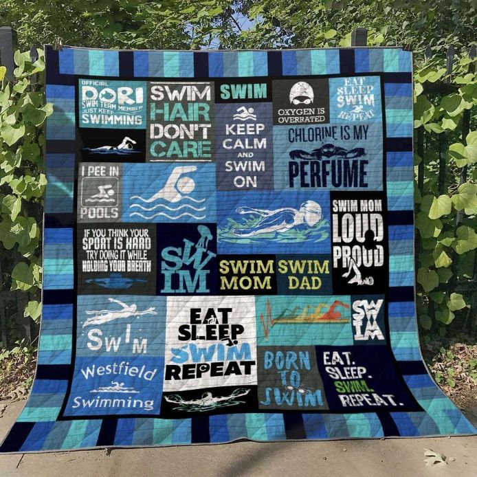 Swim Mom Dad Swim Hair Don't Care Quilt Blanket Great Customized Gifts For Birthday Christmas Thanksgiving Swim Mom Dad Swim Hair Don't Care Quilt Blanket Great Customized Gifts For Birthday Christmas Thanksgiving