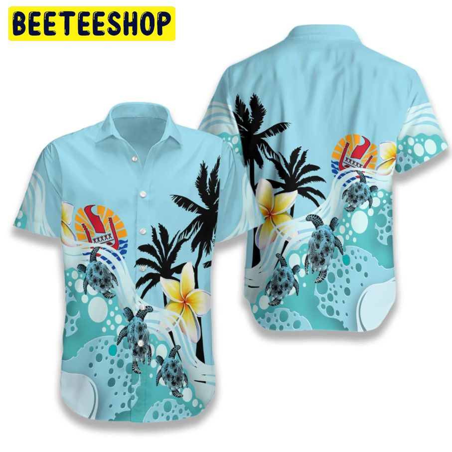 Tahiti Blue Turtle Hibiscus Trending Hawaiian Shirt Tahiti Blue Turtle Hibiscus Trending Hawaiian Shirt