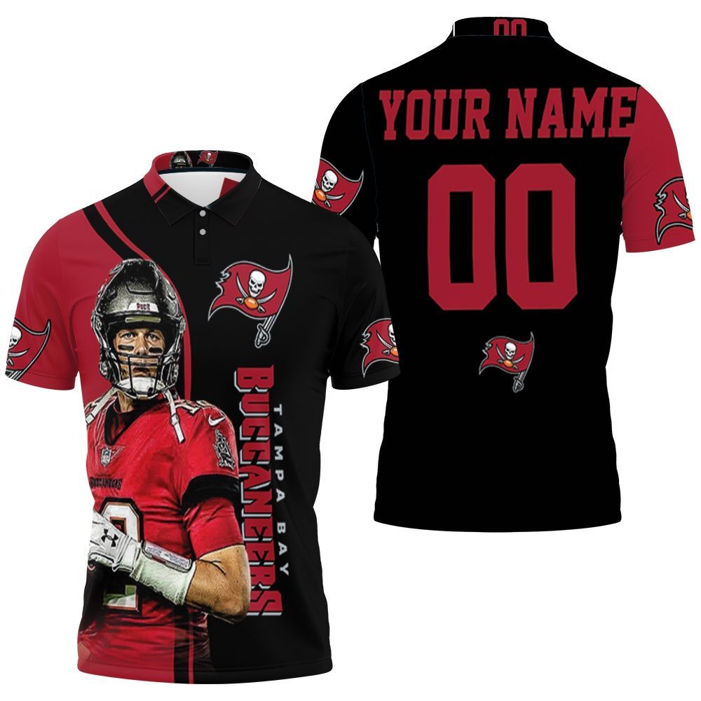 Tampa Bay Buccaneers Tom Brady Posture Legend For Fans Personalized 3D All Over Print Polo Shirt Tampa Bay Buccaneers Tom Brady Posture Legend For Fans Personalized 3D All Over Print Polo Shirt