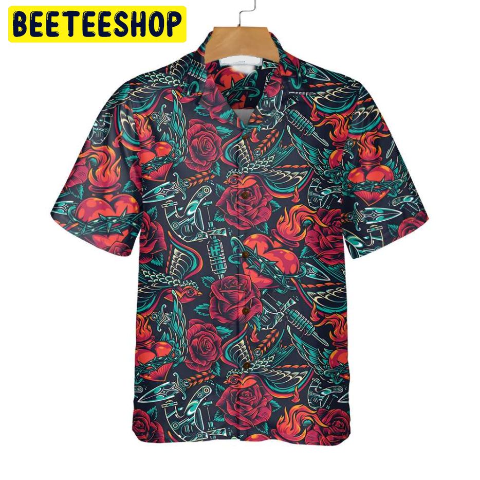 Tattoo Day Of The Dead Trending Hawaiian Shirt Tattoo Day Of The Dead Trending Hawaiian Shirt